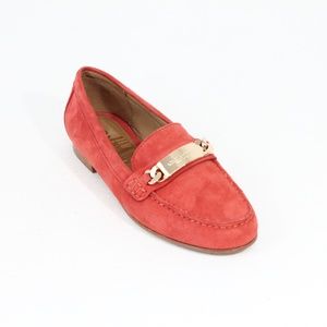 Coach Loafers New Women Moccasin sz 6.5 Kimmie Suede Shoe gold logo